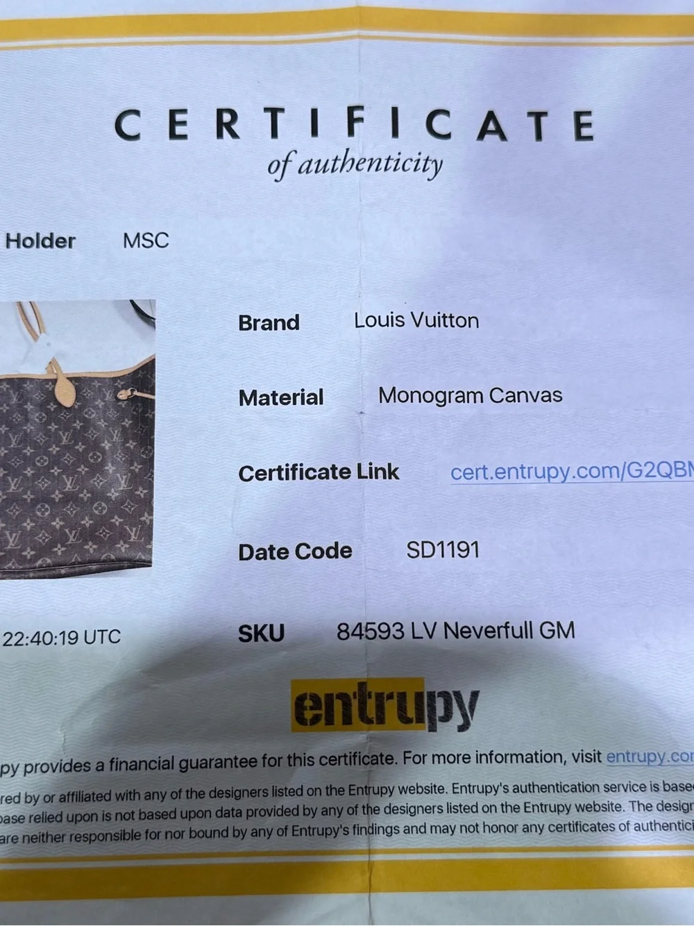Louis Vuitton Monogram Neverfull Tote - Brown/Tan AUTHENTIC - Certified